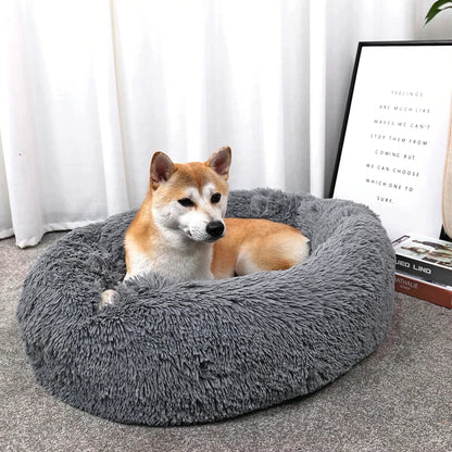 Voltsify 70CM Donut-Shaped Plush Pet Cuddler Bed Machine Washable Anti-Slip for Dog&Cat House Winter Warm Sleeping