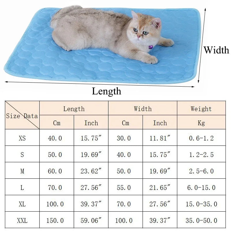 Summer Cat Puppy Cooling Mats Mesh Breathable Pet Blanket for Cats Animals Kitten Bed Pets Supplies Chat Accessoires Pour Chats