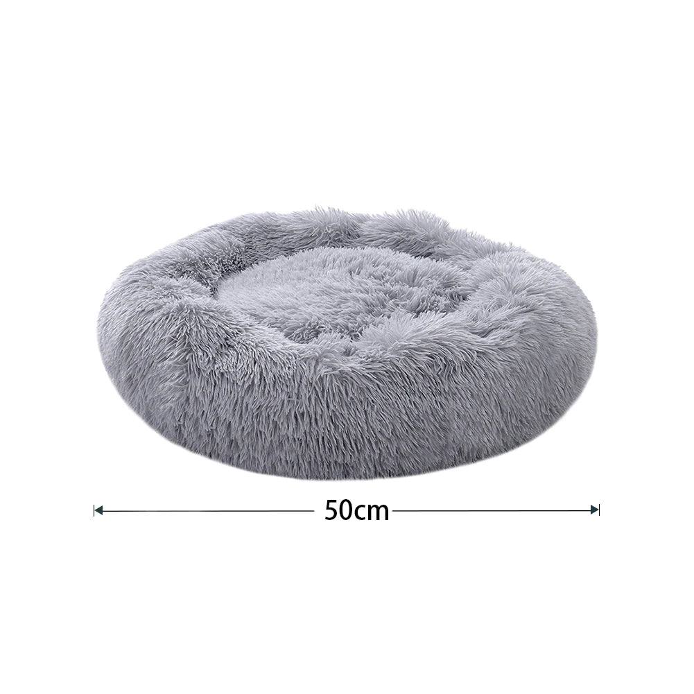 Voltsify 70CM Donut-Shaped Plush Pet Cuddler Bed Machine Washable Anti-Slip for Dog&Cat House Winter Warm Sleeping