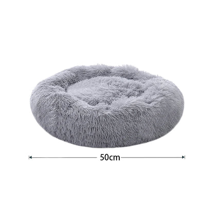 Voltsify 70CM Donut-Shaped Plush Pet Cuddler Bed Machine Washable Anti-Slip for Dog&Cat House Winter Warm Sleeping