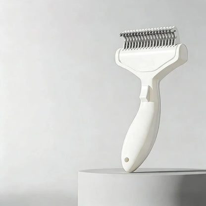 Pet Hair Removal Comb Curved Stainless Steel Teeth for Dogs Cats Detangling Brush for Long Thick Hair Professional Grooming Tool