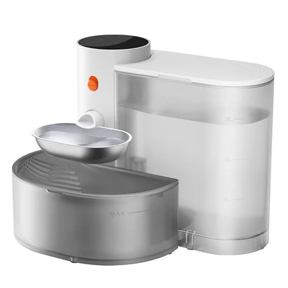 3L Smart Wireless Cat Water Fountain, No Replacement Filter, Clean & Dirty Water Separation, Automatic Pet Water Dispenser, Rechargeable Battery Operated,Ultra Long Battery Life