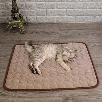 Summer Cat Puppy Cooling Mats Mesh Breathable Pet Blanket for Cats Animals Kitten Bed Pets Supplies Chat Accessoires Pour Chats