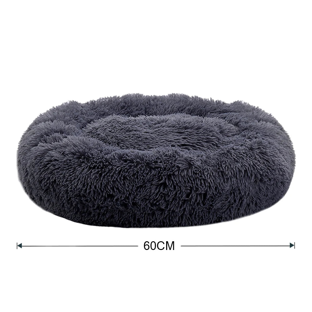 Voltsify 70CM Donut-Shaped Plush Pet Cuddler Bed Machine Washable Anti-Slip for Dog&Cat House Winter Warm Sleeping