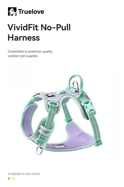 Truelove No Pull Dog Harness Reflective Breathable Adjustable Training Vest for Small Medium Large Dogs Night Walking TLH5657