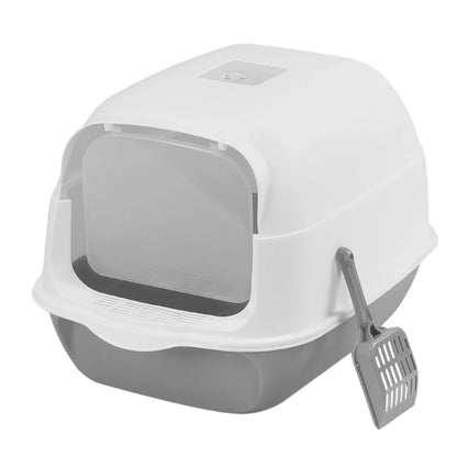 Voltsify Detachable Cat Litter Box with 180° Flip-Top & Scoop & Deodorant, 35cm W X 50 cm D X 35 cm H