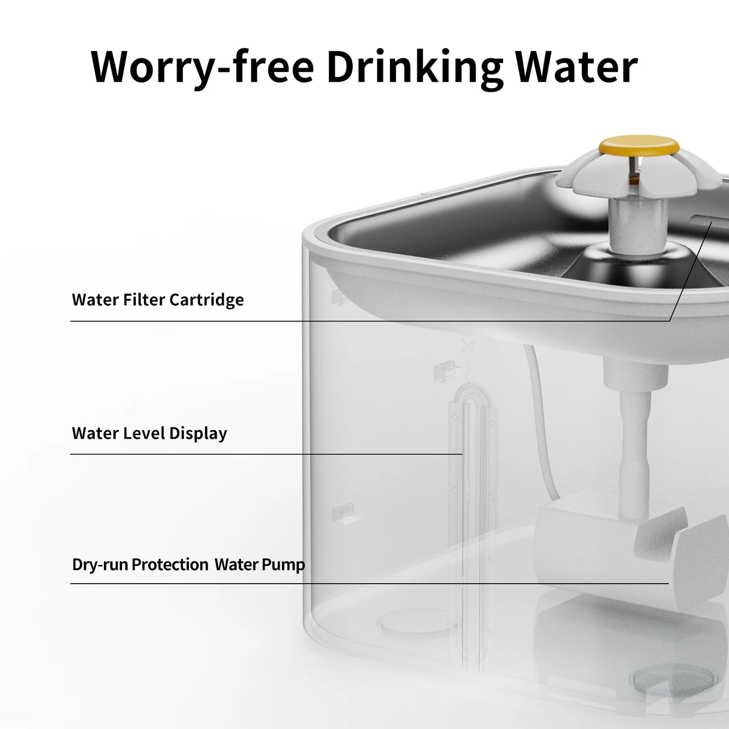 DOEL 2-in-1 Smart Cat Feeder 6L Dry Feeder & 2.5L Cat Water Fountain w/ App Control Timed Feeding For Small Dogs Food Dispenser