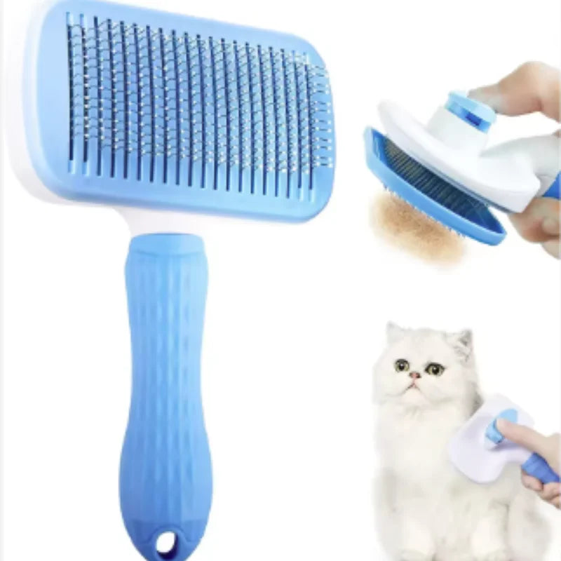 New Pet Dog Brush Cat Comb Self Cleaning Pet Hair Remover Brush For Dogs Cats Grooming Tools Pets Dematting Comb Dogs Accessory