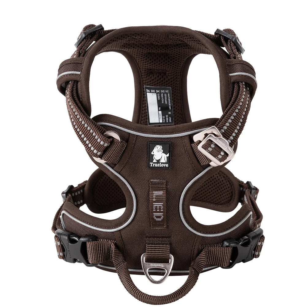 Truelove No Pull Dog Harness Reflective Breathable Adjustable Training Vest for Small Medium Large Dogs Night Walking TLH5657