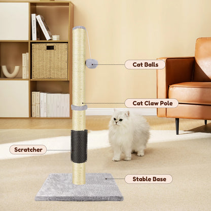 Multi-level cat climbing tower, 40/80/150 cm cat tree and climbing tower, featuring scratching panels, a felt cave and a resting area; indoor/outdoor activity centre for cats