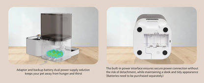 DOEL 2-in-1 Smart Cat Feeder 6L Dry Feeder & 2.5L Cat Water Fountain w/ App Control Timed Feeding For Small Dogs Food Dispenser