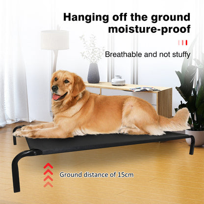 BRIEFNESS Waterproof Elevated Dog Bed with Non-Slip Feet, Breathable Mesh Washable Indoor/Outdoor Pet Sofa Bed for Camping Cats