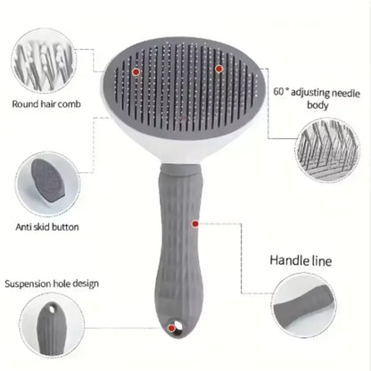 New Pet Dog Brush Cat Comb Self Cleaning Pet Hair Remover Brush For Dogs Cats Grooming Tools Pets Dematting Comb Dogs Accessory