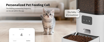 DOEL 2-in-1 Smart Cat Feeder 6L Dry Feeder & 2.5L Cat Water Fountain w/ App Control Timed Feeding For Small Dogs Food Dispenser
