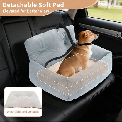 Pet Booster Seat Travel Bed, Car Seats for Car & Home, Warm Plush, Soft & Comfortable, for Pets Puppies Cats Front or Back Seat