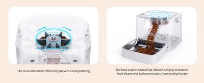DOEL 2-in-1 Smart Cat Feeder 6L Dry Feeder & 2.5L Cat Water Fountain w/ App Control Timed Feeding For Small Dogs Food Dispenser