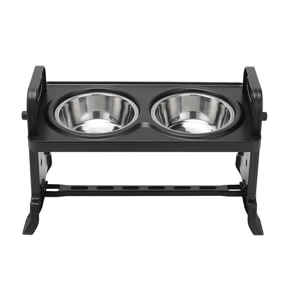 Voltsify 3-Level Adjustable Elevated Dog Feeder with 2 Stainless Steel Bowls & Non-Slip ABS Stand, Foldable & Detachable