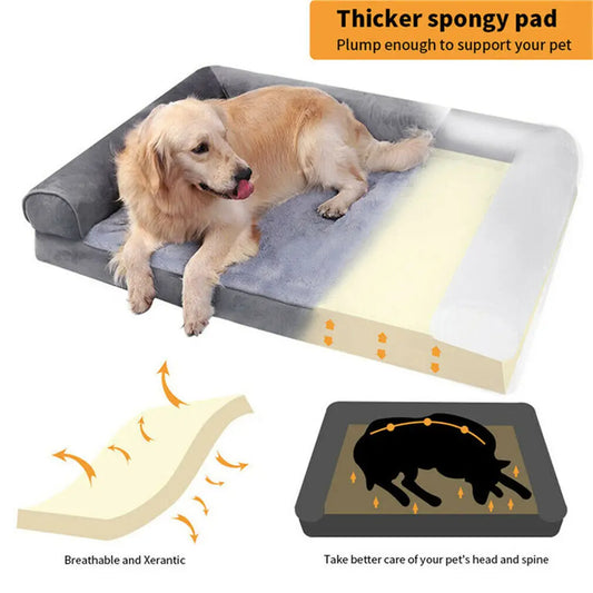 XL Dog Mattress Couch — Orthopedic Sofa Bed, Giant Breeds, XL Dog Bed, Removable Washable Cover