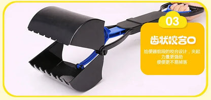 Foldable Pet Pooper Scooper Long Handle Dog Poop Scoop Clip Shovel Easy Pick Up Animal Feces Picker Pet Outdoor Cleaning Tools