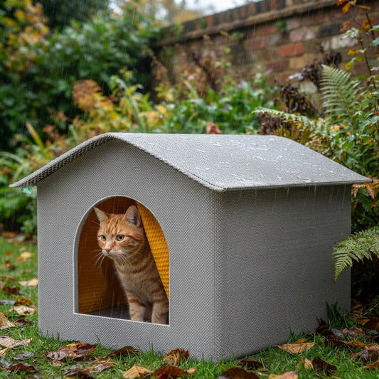 Weatherproof Outdoor Cat House winter shelter
