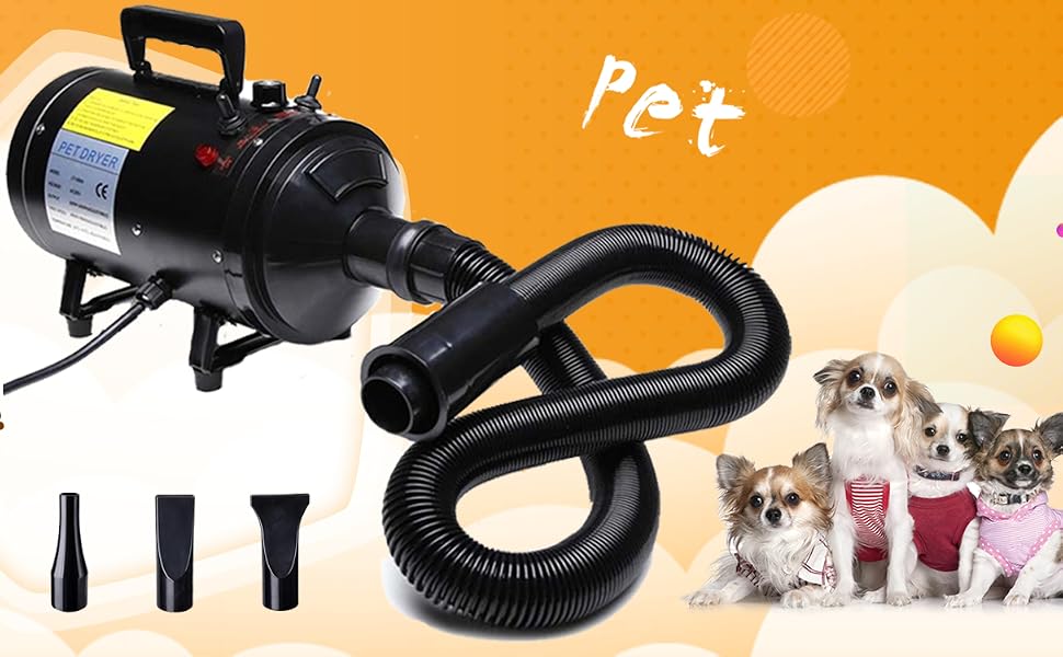 VickyHome Motorcycle Car Bike Vechicle Power Dryer, Portable Blower & Blaster Pet Dog Grooming Dryer- Dry and Dust