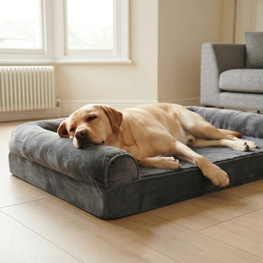 extra large orthopedic dog bed removable washable cover sponge foam UK