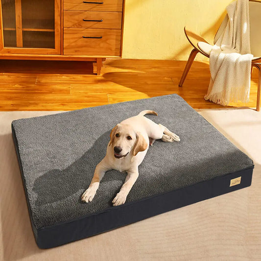 orthopedic dog bed memory foam crate mattress waterproof washable M L XL 2XL UK