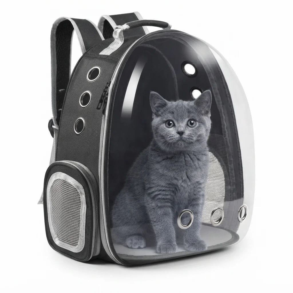 space capsule cat backpack carrier bubble window breathable mesh