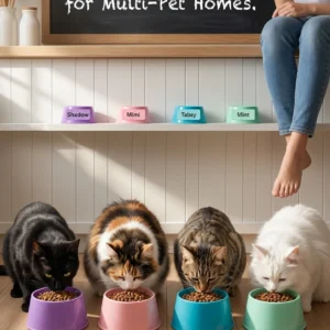 4 Pcs Lightweight Circular Pet Food Bowls Durable Feeding Dish for Dogs and Cats Easy to Clean Pet Feeding Set