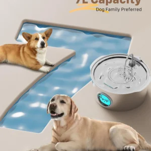 7L Large Capacity Stainless Steel Cat Water Fountain Dog Pet Automatic Drink Fountain Feeder Bowl Window Silent (No 5V 1A Plug)