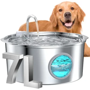 kf-Sa6d9053643f84f729de6e20231506a63b Large Dog Water Fountain, Stainless Steel Ultra-Quiet Dog Water Fountain for Large Dogs, Cats and Multi-Pet Homes