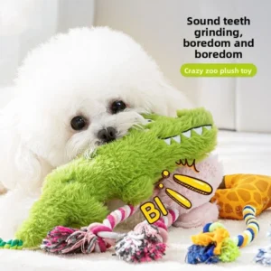 kf-Sf37bf58b7a504c91a84c931ac93a3b3eF Plush Squeaky Dog Toys Human Pet Interactive Tug of War Knot Bite-resistant Pet Toys Outdoor Funny Crazy Zoo Plush Sound Toys
