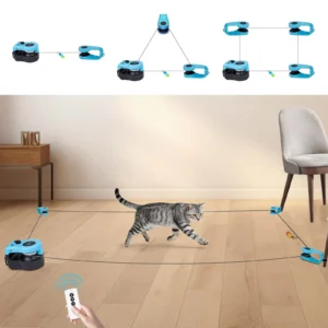 Cat Toys Automatic/Remote Control Cat Toy Interactive Cat Toy Cat Treadmill Adjustable Speed Simulated Cat Hunting Toy