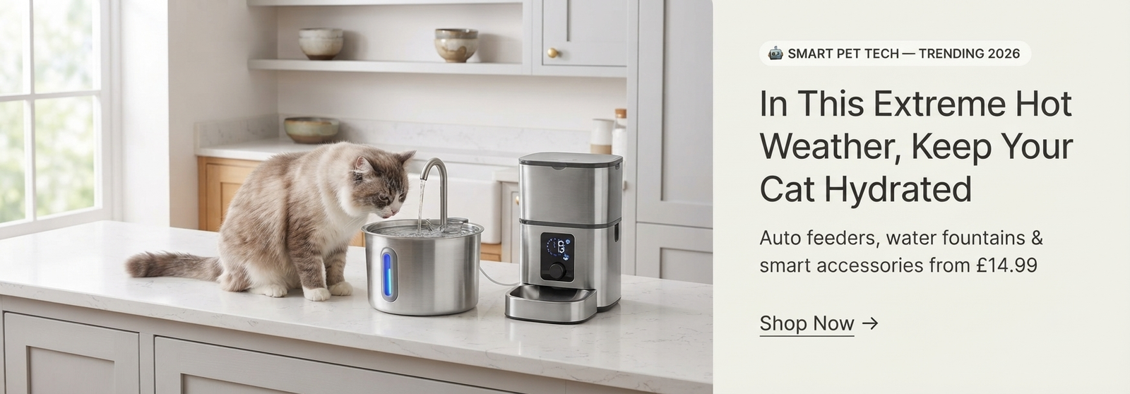 Cat Water Fountain Banner image 01