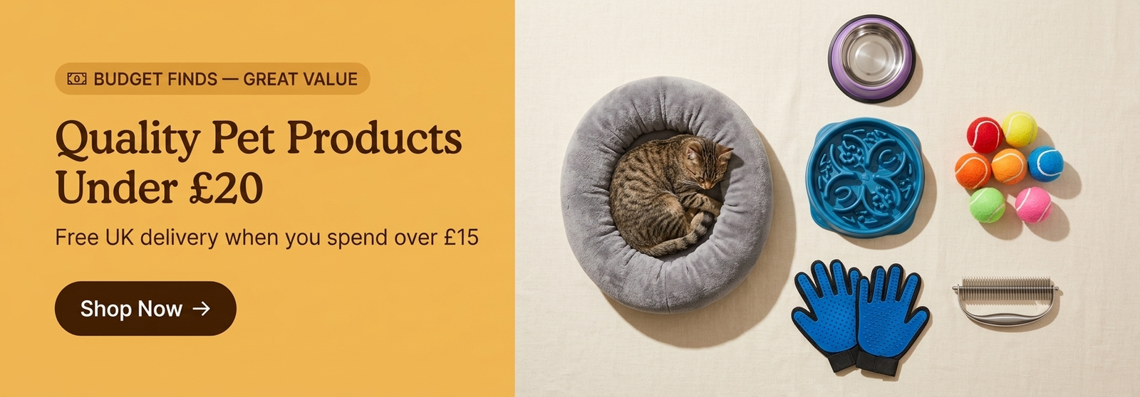 Pet bed, Slow feeder banner image 02